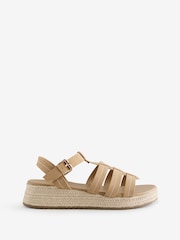 Novo Natural Wide Fit Natural Espadrille Sandals - Image 1 of 1