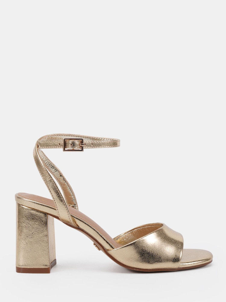 Novo Gold Standard Fit Lydia Block Heel Ankle Strap Sandals - Image 2 of 6