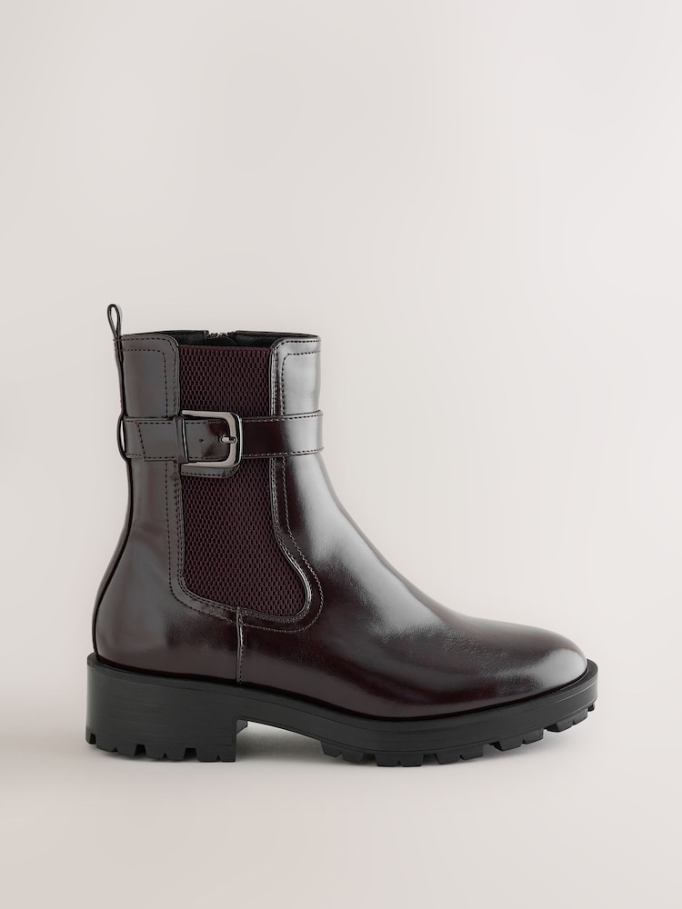 Burgundy Red Extra Wide Fit Chelsea Boots - Image 1 of 5 Burgundy Red Extra Wide Fit Chelsea Boots - Image 1 of 5