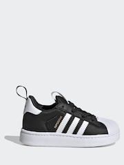 adidas Originals Black Superstar Quickon Younger Boys Trainers - Image 1 of 10