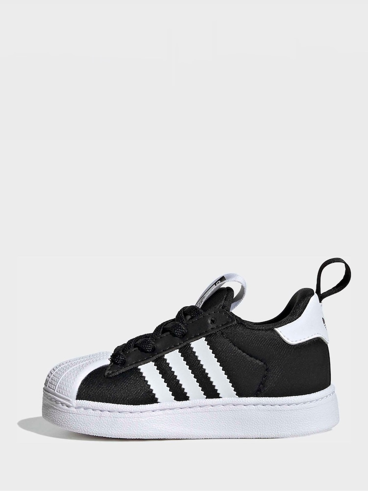 adidas Originals Black Superstar Quickon Younger Boys Trainers - Image 2 of 10 adidas Originals Black Superstar Quickon Younger Boys Trainers - Image 2 of 10