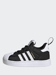 adidas Originals Black Superstar Quickon Younger Boys Trainers - Image 3 of 10