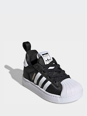 adidas Originals Black Superstar Quickon Younger Boys Trainers - Image 4 of 10