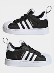 adidas Originals Black Superstar Quickon Younger Boys Trainers - Image 6 of 10