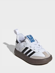 adidas Originals White Samba Quickon Trainers - Image 4 of 10