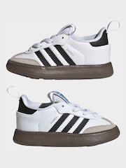 adidas Originals White Samba Quickon Trainers - Image 6 of 10