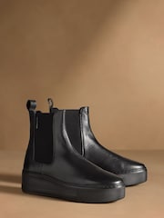 Russell & Bromley Black Park Way Flatform Chelsea Boots - Image 1 of 7