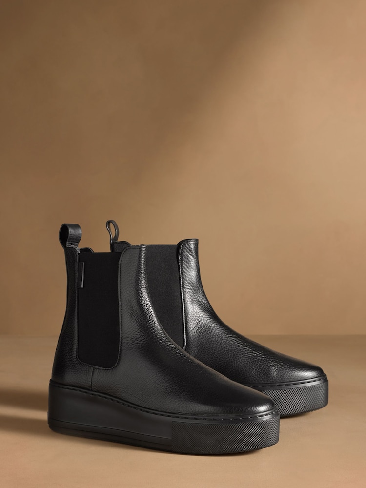 Russell & Bromley Black Park Way Flatform Chelsea Boots - Image 1 of 7
