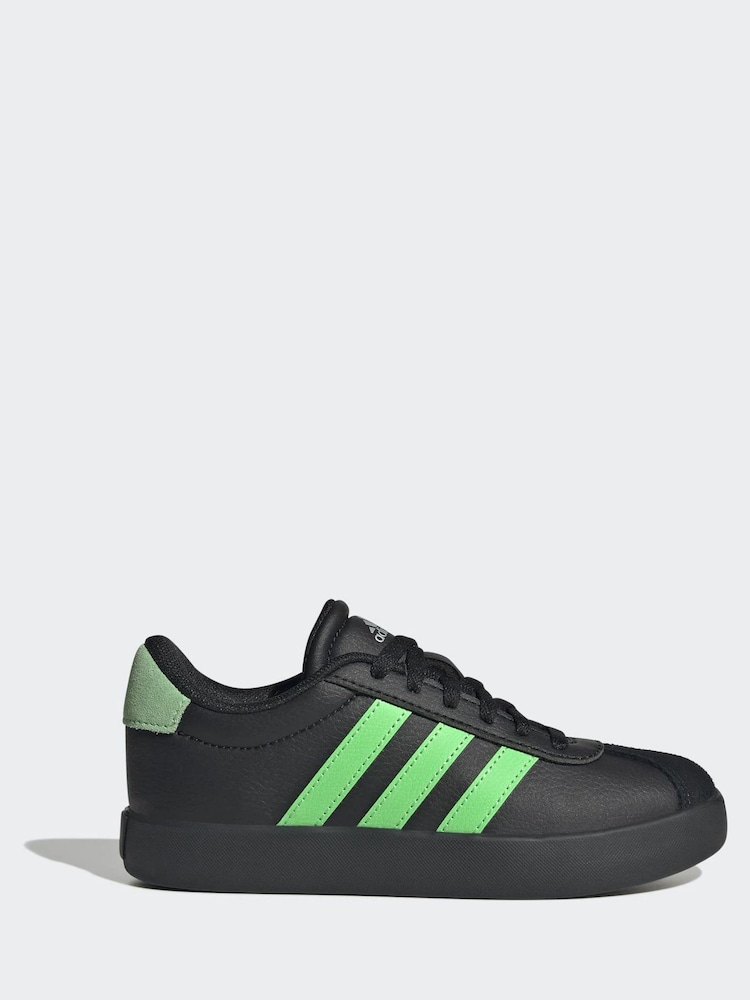 adidas Black/Green VL Court 3.0 Trainers - Image 1 of 8 adidas Black/Green VL Court 3.0 Trainers - Image 1 of 8