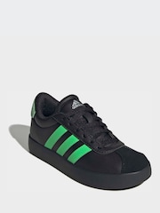 adidas Black/Green VL Court 3.0 Trainers - Image 3 of 8