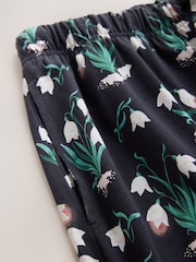 Cath Kidston Ecru/Navy Snowdrop Print Pointelle Long Sleeve Pyjamas Set - Image 4 of 5
