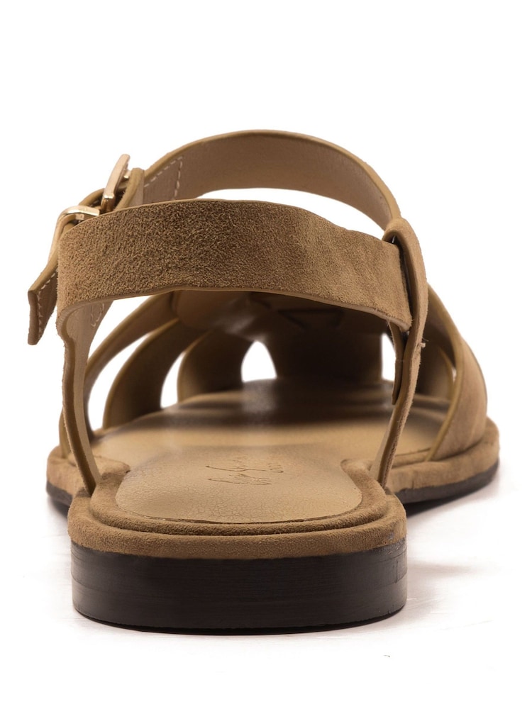 صندل جلد شمواه بأحزمة متقاطعة Lilly من Off The Hook - Image 5 of 5