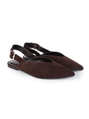 Off The Hook Shenley Slingback Flats i mocka och läder - Bild 1 av 6