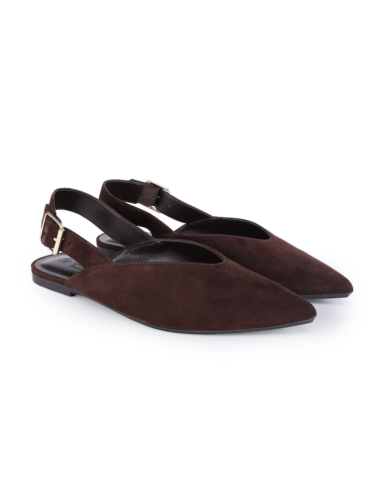 Off The Hook Shenley Slingback Flats i mocka och läder - Bild 1 av 6