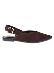 Off The Hook Shenley Slingback Flats i mocka och läder - Bild 2 av 6