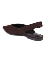 Off The Hook Shenley Slingback Flats i mocka och läder - Bild 3 av 6