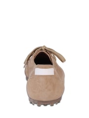 Off The Hook Natural Luna Suede Casual Lace-Up Trainers - Image 5 of 6
