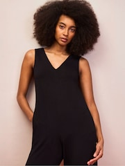 Ro&Zo Black V-Neck Jersey Jumpsuit - Image 4 of 5