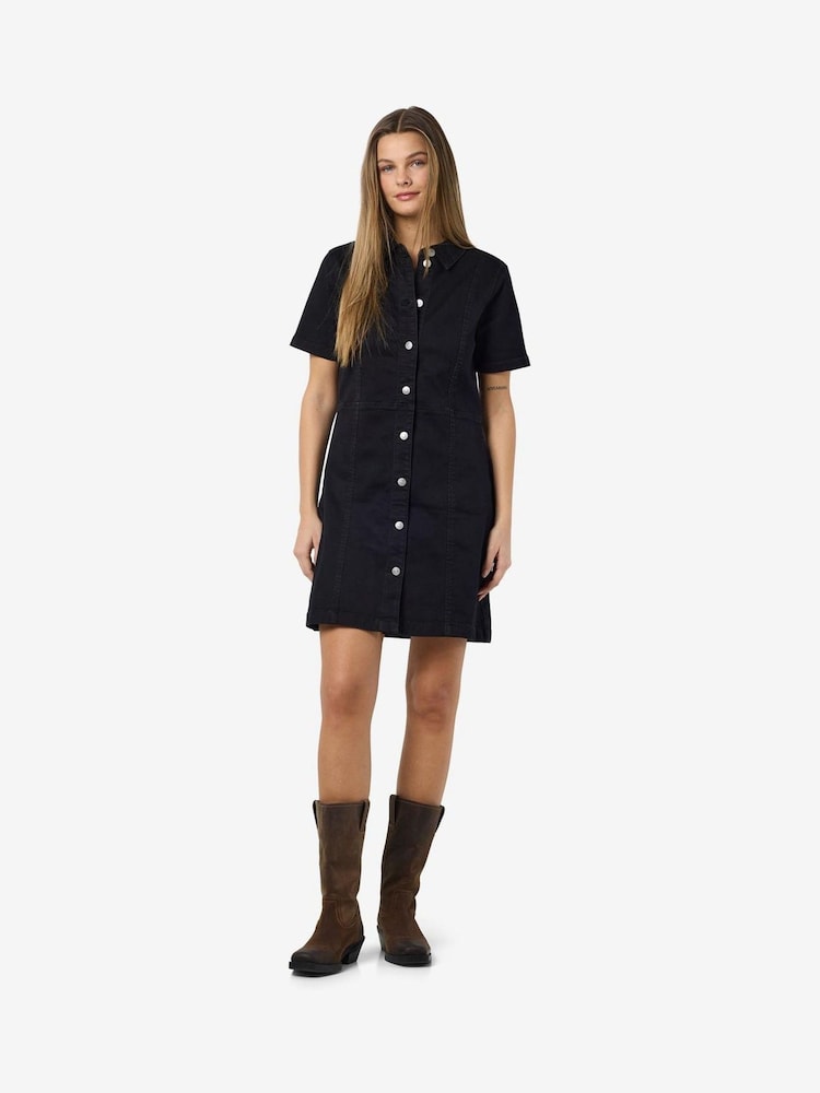 black short sleeve denim dress Buy NOISY MAY Black Short Sleeve Denim Shirt Dress from Next USA