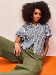 Ro&Zo Blue Puff Sleeve Shirt - Image 1 of 4