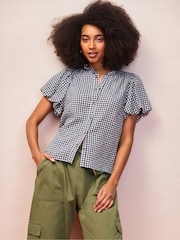 Ro&Zo Blue Puff Sleeve Shirt - Image 2 of 4