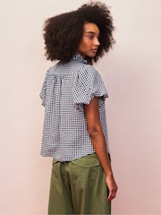 Ro&Zo Blue Puff Sleeve Shirt - Image 4 of 4