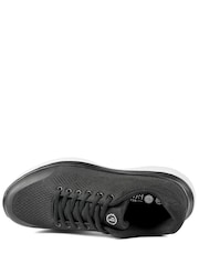 Pavers Black Wide Fit Memory Foam Lace-Up Trainers - Image 4 of 5