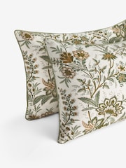 Laura Ashley Set of 2 Sage Green Marlbrook 200 Thread Count Sateen Pillowcases - Image 4 of 4