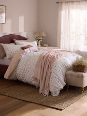 Laura Ashley Plaster Pink Neve Floral 100% Cotton Duvet Cover and Pillowcase Set - Image 1 of 7