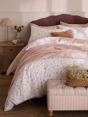 Laura Ashley Plaster Pink Neve Floral 100% Cotton Duvet Cover and Pillowcase Set - Image 2 of 7