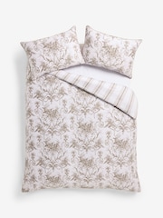 Laura Ashley Chocolate Truffle Tuileries 200 Thread Count Cotton Sateen Duvet Cover and Pillowcase Set - Image 8 of 9