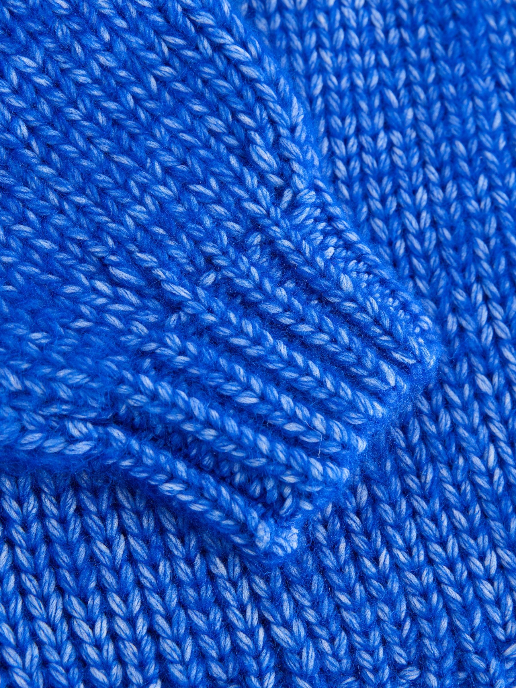 Buy Cobalt Blue Crochet Dogs Soft Touch Chunky Knit Open Cardigan
