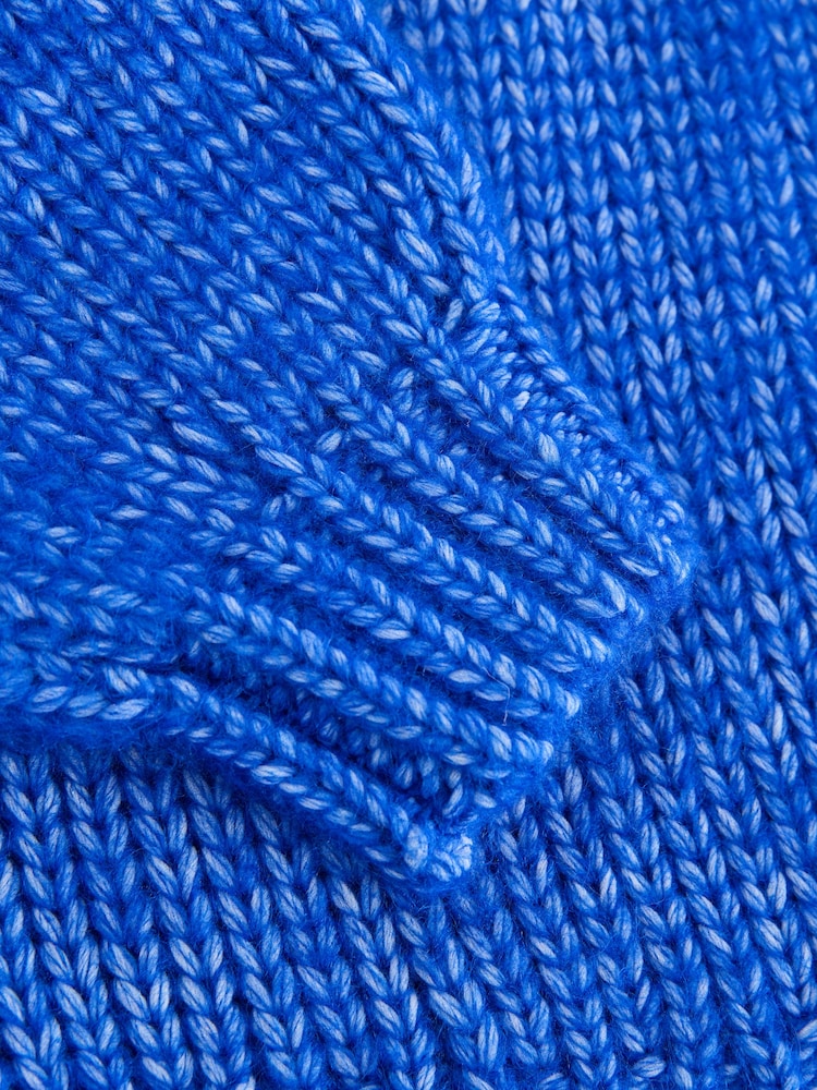 Cobalt Blue Crochet Dogs Chunky Knit Long Sleeve Open Cardigan - Image 8 of 8 Cobalt Blue Crochet Dogs Chunky Knit Long Sleeve Open Cardigan - Image 8 of 8