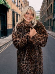Animal Faux Fur Maxi Coat - Image 6 of 10