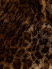 Animal Faux Fur Maxi Coat - Image 9 of 10
