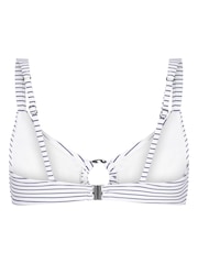 Hunkemoller White Stripes Crop Bikini Top - Image 5 of 5