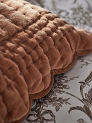 Laura Ashley Brown 43 X 43cm Scalloped Cushion - Image 3 of 5