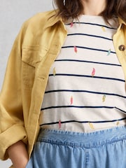 White Stuff White Abbie T-Shirt - Image 4 of 6