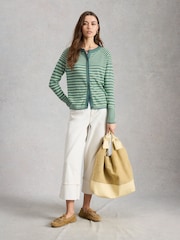 White Stuff Green Lulu Stripe Cardigan - Image 3 of 6