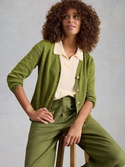 White Stuff Natural Ginni Stripe Linen Polo T-Shirt - Image 2 of 6