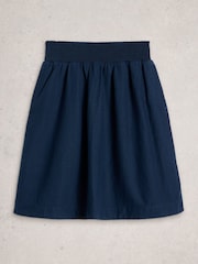 White Stuff Blue Sheila Linen Blend Skirt - Image 5 of 6