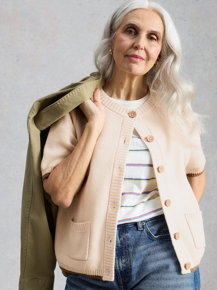 White Stuff Isabella Kurzarm-Strickjacke - Bild 1 von 6