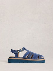 أزرق - صندل بكعب سميك وتصميم Fisherman من White Stuff - صورة 1 من 4