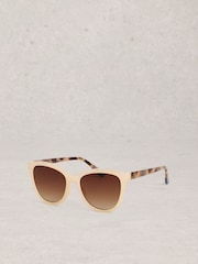 White Stuff White Cat Eye Sunglasses - Image 2 of 4