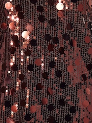 Şokolad Qəhvəyi - Friends Like These All-Over Sequin Cami - 6şəkildən 6 şəkil