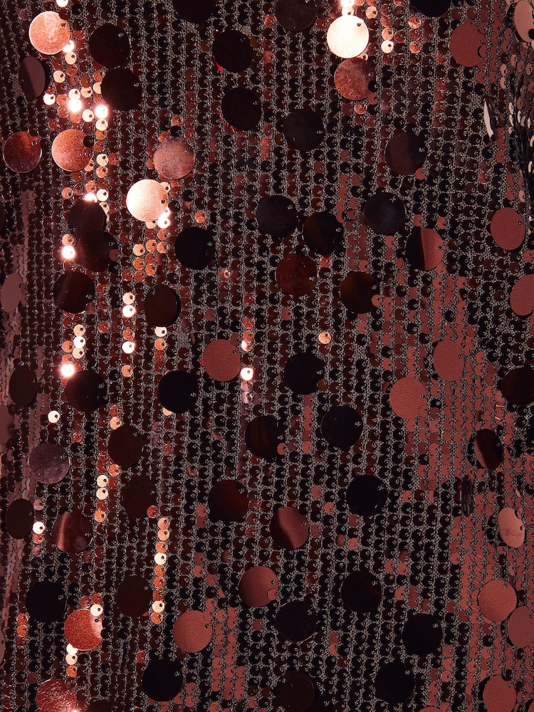 Friends Like These Chocolate Brown All-Over Sequin Cami - Image 6 of 6 Friends Like These Chocolate Brown All-Over Sequin Cami - Image 6 of 6