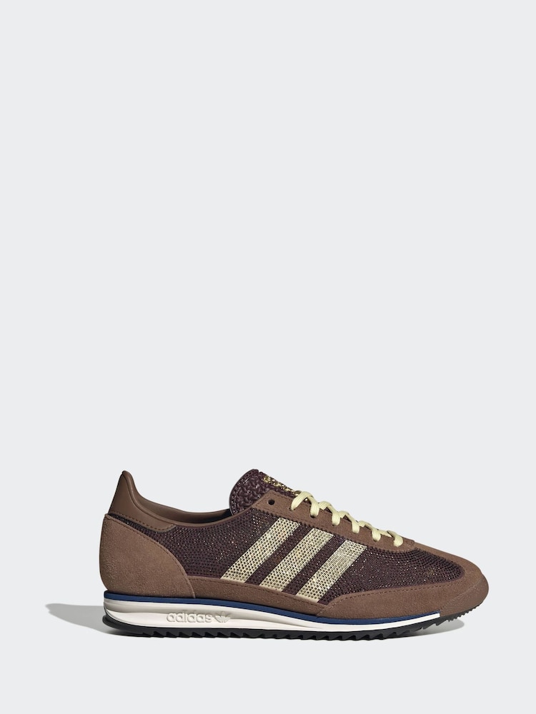 adidas Originals Dark Brown SL72 Trainers - Image 2 of 9 adidas Originals Dark Brown SL72 Trainers - Image 2 of 9