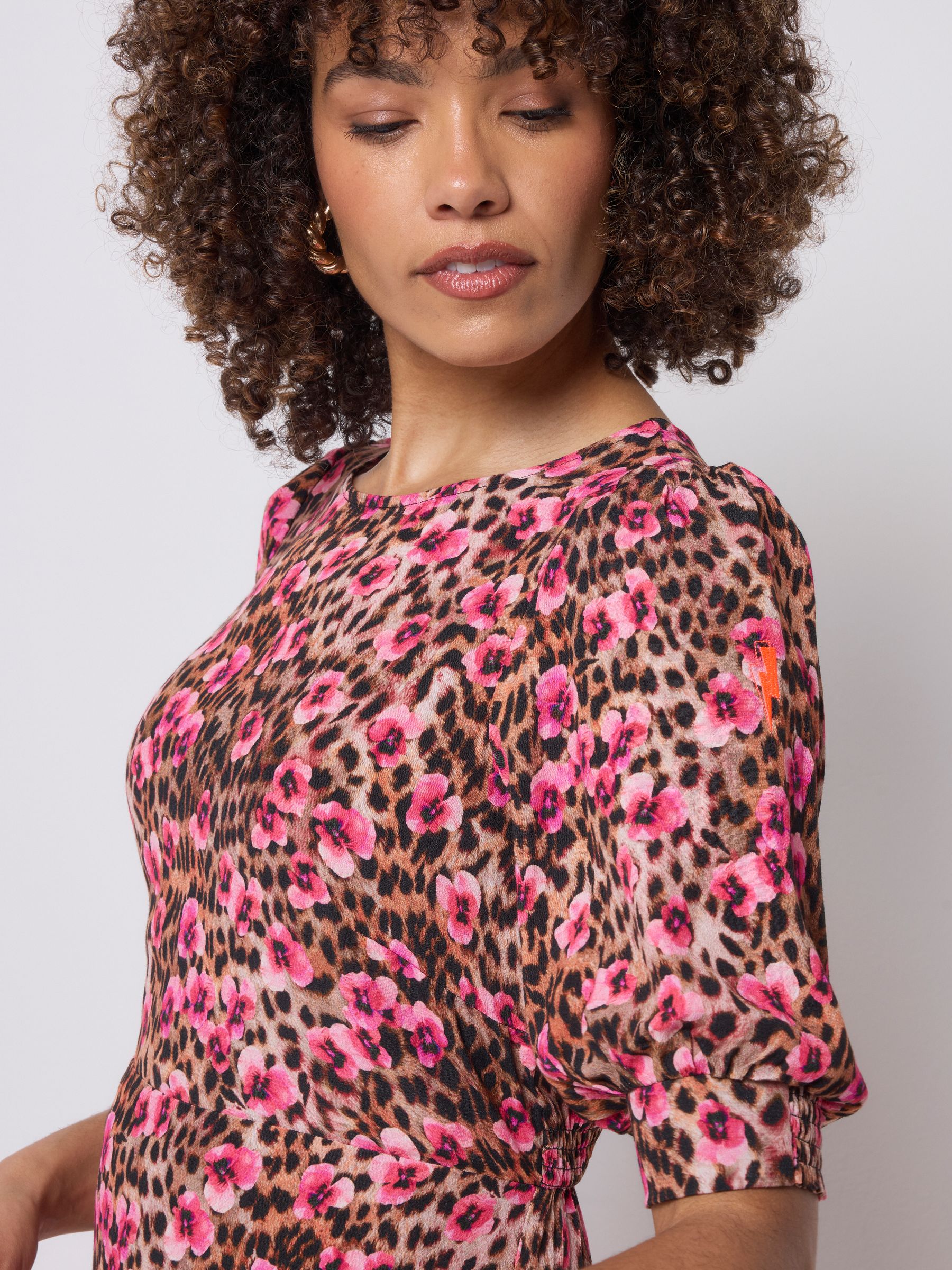 Buy SCAMP & DUDE Natural Paradise Cheetah Midi Dress from Next USA