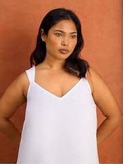 Live Unlimited White Linen Blend Broderie Maxi Dress - Image 4 of 4