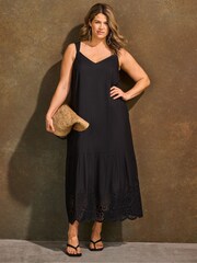 Live Unlimited Linen Blend Broderie Maxi Dress - Εικόνα 5 από 8